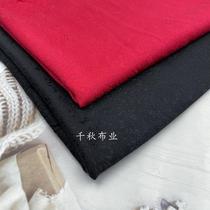 New embossed elastic polyester black rose red jacquard fabric soft drape dress cheongsam Hanfu fabric