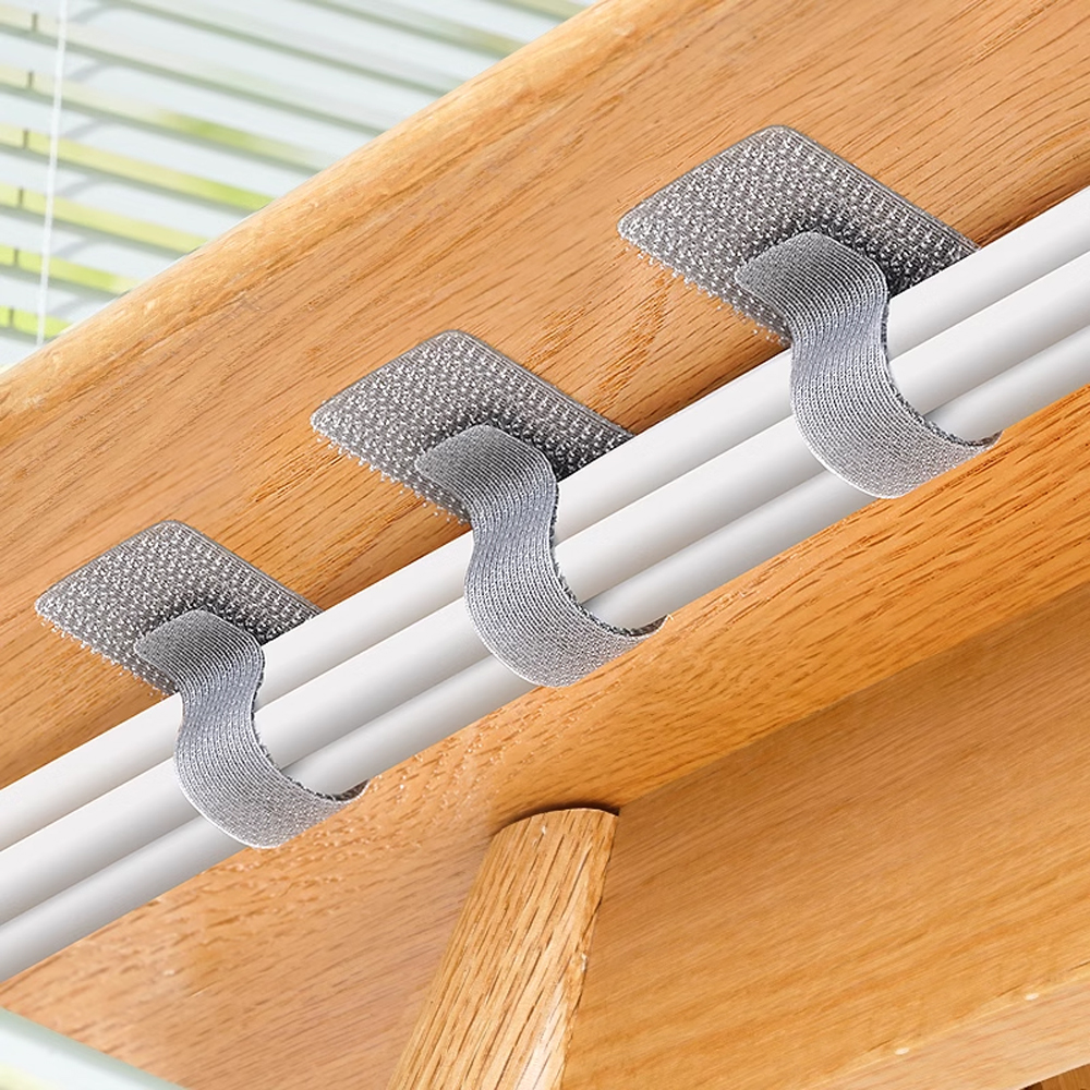 Японский кабельный органайзер на липучке для хранения кабеля передачи данных, держатель зарядного кабеля, монтажный артефакт, кабельная стяжка для управления кабелем под рабочим столом