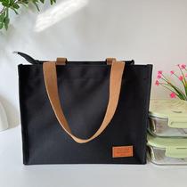 Lunch box bag handbag fashionable waterproof canvas bag large insulated bag lunch bag office worker with lunch bag large capacity