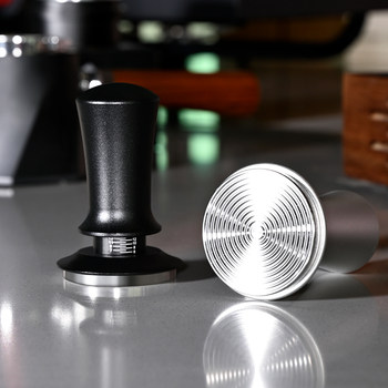 Italian Coffee Machine Handle with Adjustable Scale, 304 Stainless Steel, Constant Pressure Tamper, 51/53/58mm