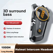 Motorcycle Helmet Intercom Headset Stereo Bluetooth Hands Fr