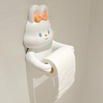 Paper towel holder creative roll paper tube cartoon rabbit panda bathroom toilet storage rack no punching towel rack
