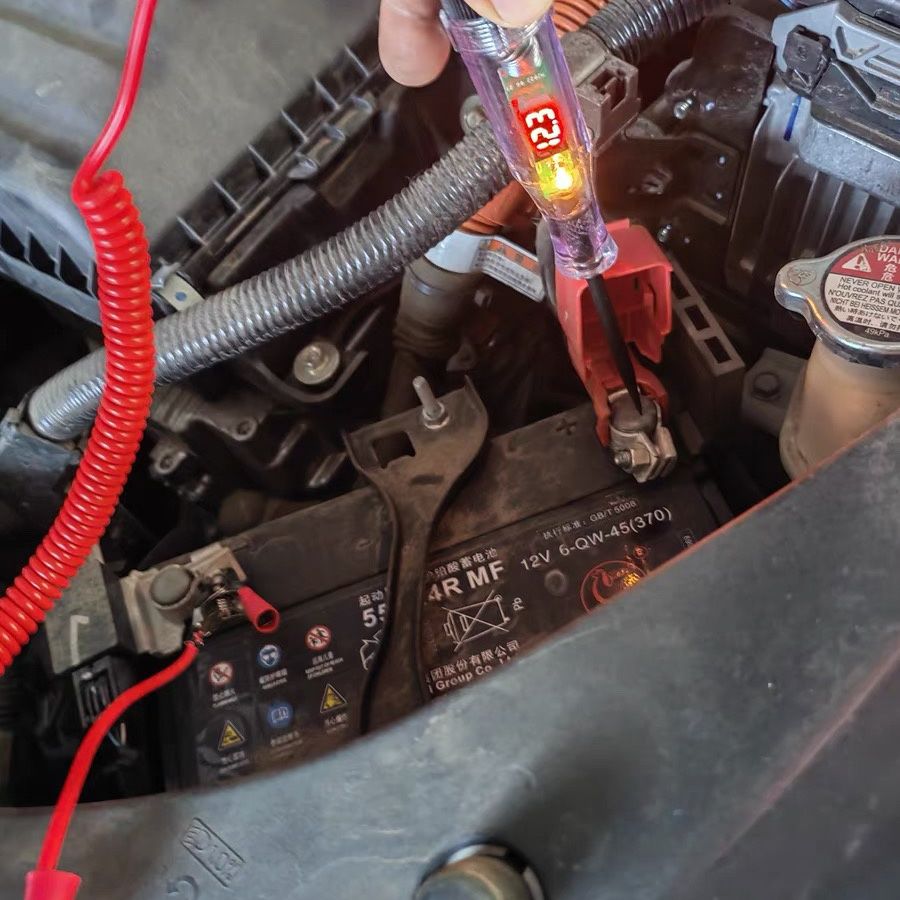 汽车试灯电笔12v24v线路检测验电多功能车用电工专用维修数显LED
