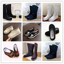 Ancient costume shoes black boots emperor minister knight soldier mens shoes womens shoes childrens cos boots