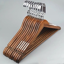 Wooden clothes racks solid wood non-slip seamless clothing store wardrobe clothes hangers mens and womens clothes hangers home wholesale