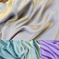 Shiny Iridescent Silky Satin Fabric Mercerized Cotton Viscos