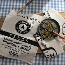 Retro letter napkin gourmet photography props western place mat photo background scenery photo props tea towel ornaments