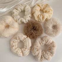Winter Warm Soft Hair Scrunchies Furry Elastic Hair Band Wom