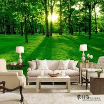 8d three-dimensional nature forest scenery wallpaper TV background wallpaper bedroom living room film and television wall covering seamless mural