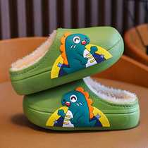 Childrens cotton slippers waterproof non-slip boys slippers girls cute girls indoor children parent-child baby Maomaoyi