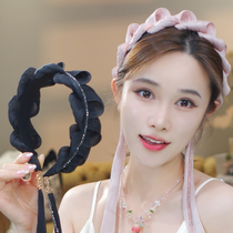 New Chinese style simple style temperament elevated stove top shiny streamers exquisite light luxury niche headband 1805