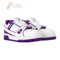 2024 new mens shoes fabric laces embellished with beads cow leather low top casual sports shoes bag