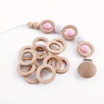 20PC 30mm Maple Wooden Teether Ring Baby Teether Wooden Ring