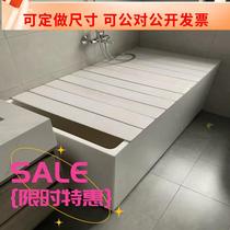 Promotional bathtub cover insulation dustproof board bath storage bracket pool folding Japanese white lightweight outdoor bath