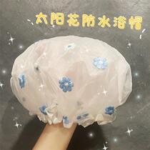 Japan WG double-layer shower cap for women waterproof bathing hair mask cap extra thick hair care kitchen oil fume