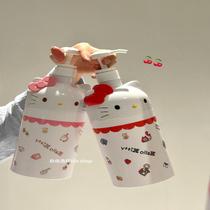 Melody cute plastic large capacity press bottle shampoo shower gel press bottle 1000ml lotion bottle