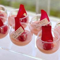 PET honey jar mousse cup disposable pudding cup ice cream cup dessert table high transparent plastic cup