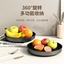 Condiment storage rack kitchen countertop rotating multi-function storage box household soy sauce vinegar seasoning rack fruit plate