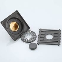 Gun gray bathroom anti-odor copper core floor drain bathroom extended insect-proof stainless steel washing machine floor drain balcony