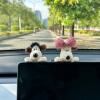 Suitable for Tesla Girls' Car Interior Dashboard Screen Plush Toy Car Decoration Interior Accessories