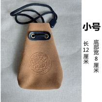 Cowhide dry tobacco bag embroidered dry tobacco bag old-fashioned cigarette pocket cigarette bag cigarette purse old style cigarette bag dry cigarette bag