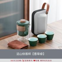 A complete set of storage bags for a single person equipped with a quick cup storage bag a small set a tea cup a business trip and home use