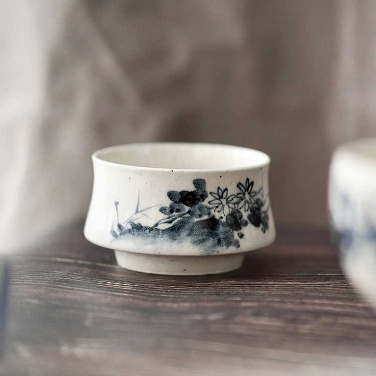 中国古磁器　清青花高碗 中国古磁器 清青花高碗 中国古磁器 清青花高碗