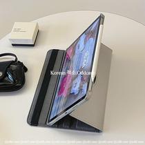 Korean ins silver tablet protective case ipad pro11 air6 10 9 inch vertical horizontal screen flip cover