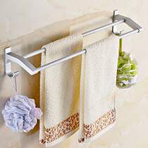 No punching bathroom towel rack bathroom toilet space aluminum wall-mounted double pole single pole bathroom hardware pendant