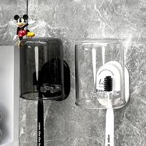 Toothbrush rack set mouthwash cup punch-free wall-mounted bathroom toothbrush cup electric toothbrush toothbrush rack