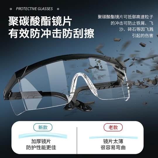 德国护目镜劳保防飞溅防护眼镜骑行防雾防风镜漂流防灰尘挡风眼罩