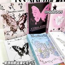 Ins style four-square butterfly card album collection girls heart idol card A5 storage cute niche hard shell photo album
