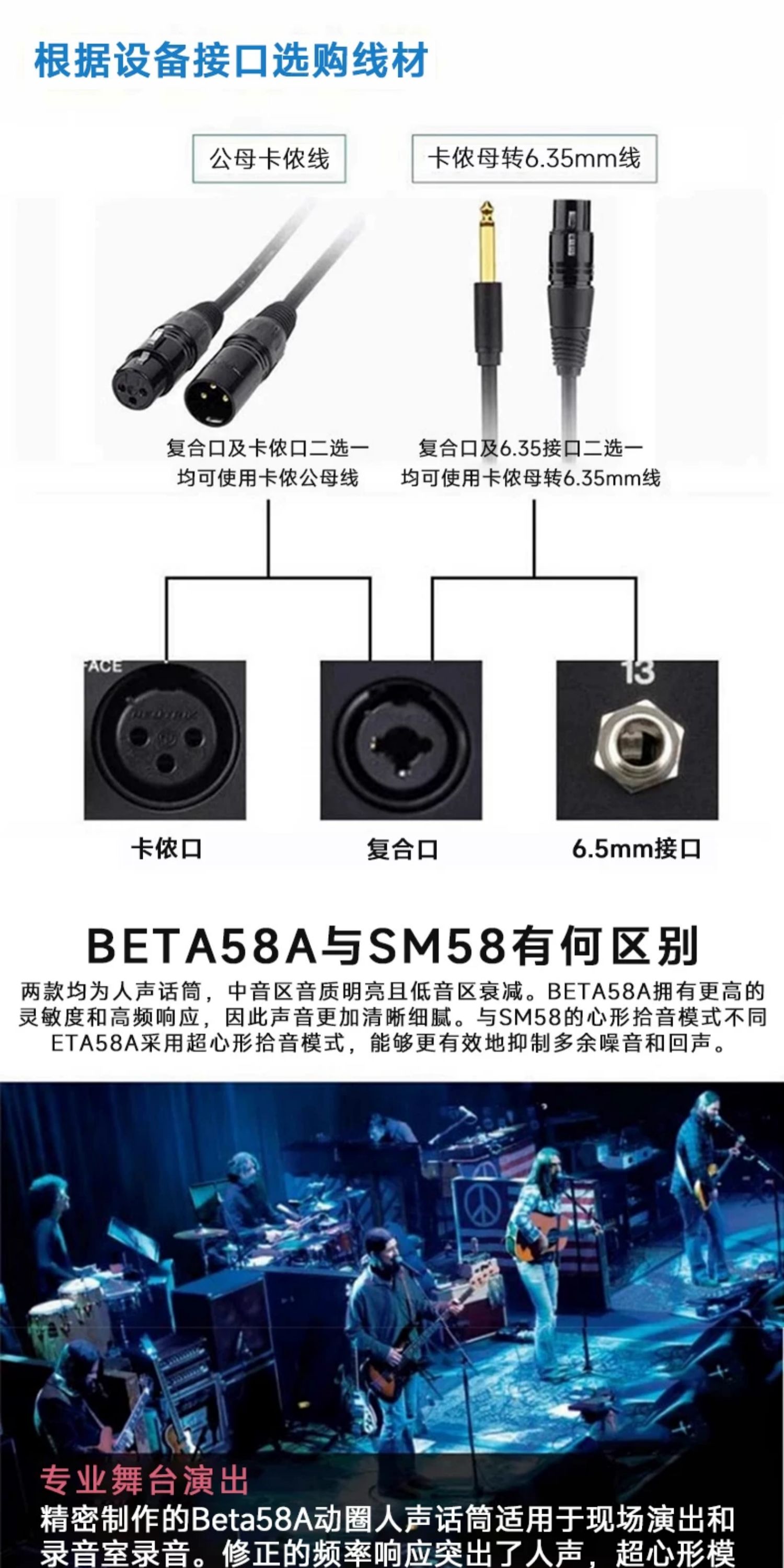 Shure/舒尔 beta58a有线话筒插图4 Shure/舒尔 beta58a有线话筒插图4