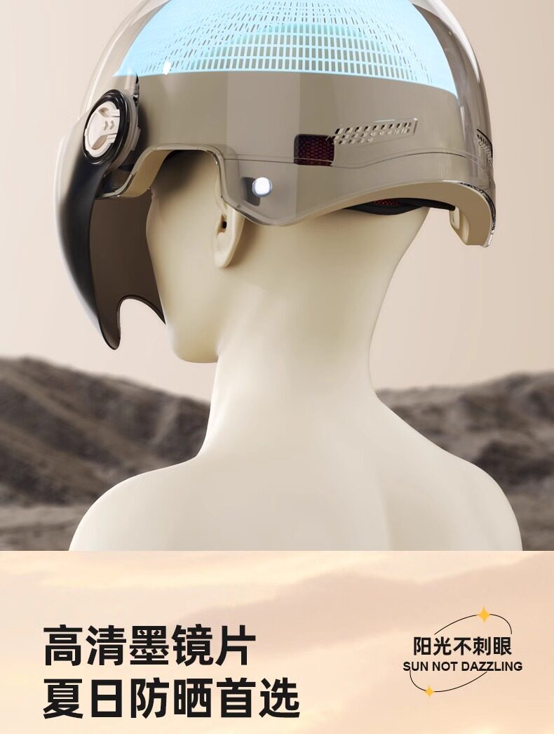 New national standard 3C certified electric vehicle helmet for men and women, electric motorcycle safety helmet, children's winter all-season universal visor