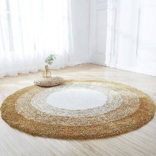 Simple Round Gradient Carpet Bedroom Girl Dresser Cloakroom评价 淘宝网