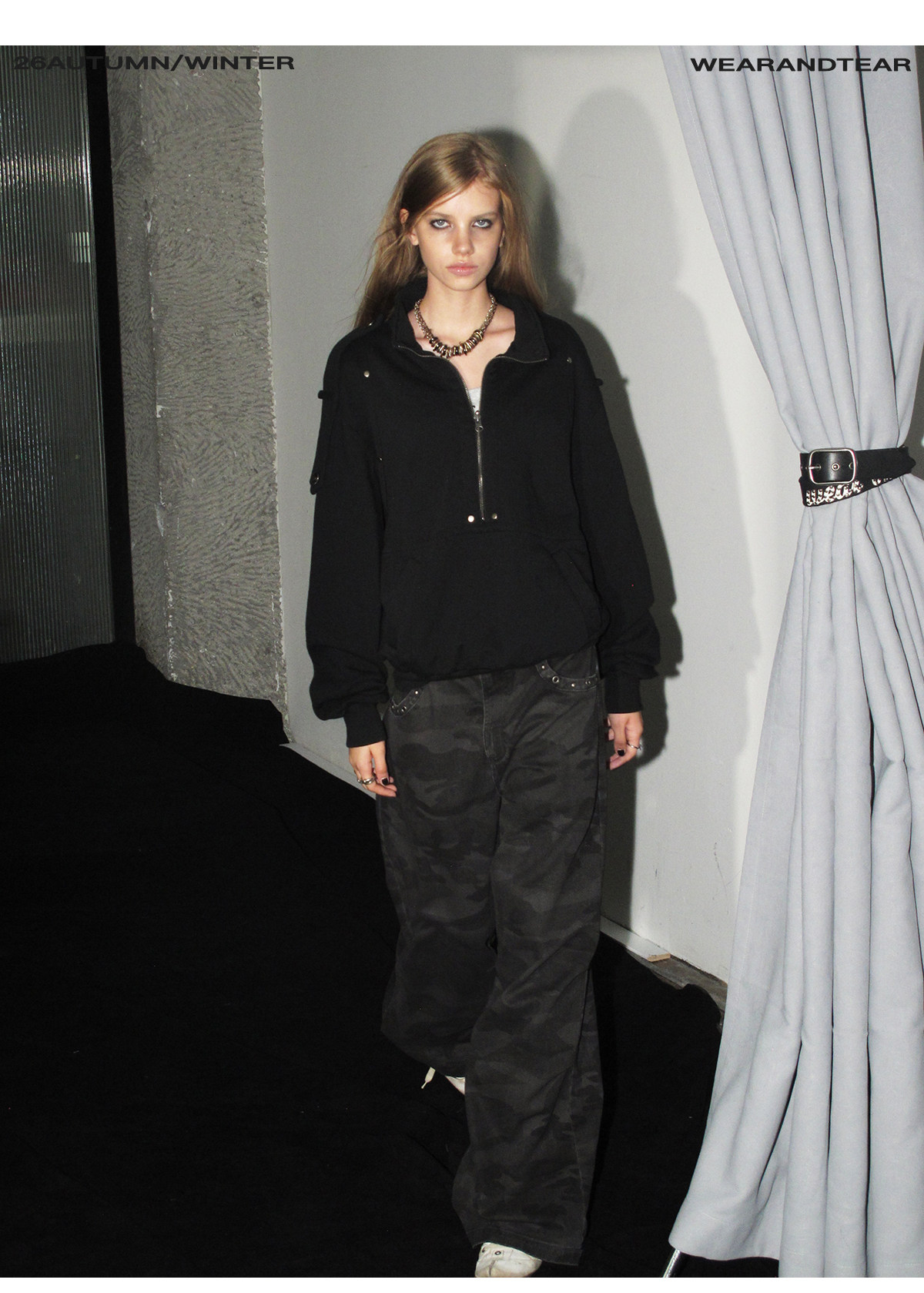 wear And tear Two-Tone Camo Wide-Leg Cargo Pants
