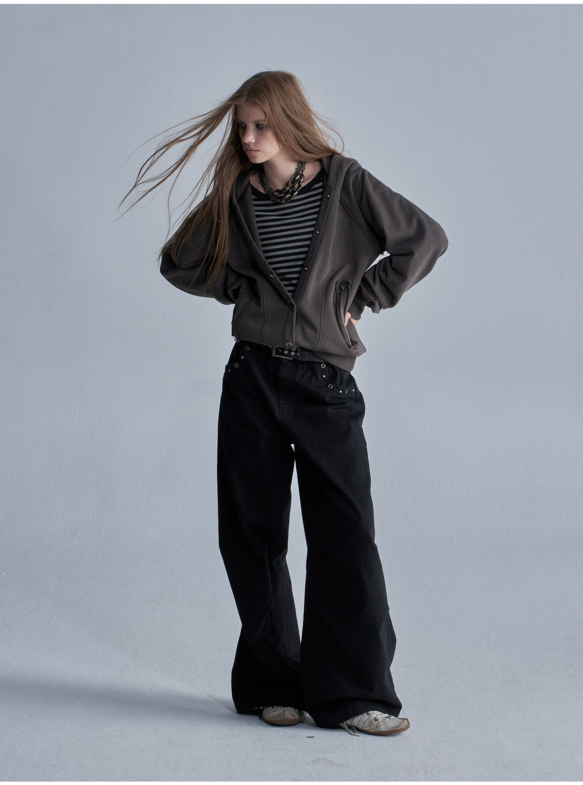 wear And tear Two-Tone Camo Wide-Leg Cargo Pants