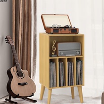 Vinyl storage cabinet retro wooden magazine bookcase floor-standing record cabinet Nordic style record cabinet vinyl display cabinet