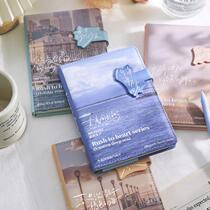 Go to the heartbeat PU magnetic buckle color inside page student high-looking salt notebook notebook notebook note book