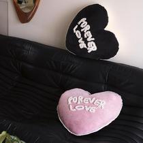 Moyu embroidered love pillow original ins Nordic style living room sofa cushion chasing drama cushion back with core
