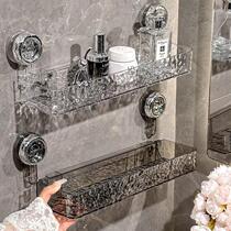 Suction cup bathroom storage rack wall-mounted punch-free bathroom sink bathing sink acrylic storage rack