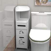 Bathroom rack floor-standing toilet triangular corner storage cabinet sandwich corner cabinet waterproof toilet side cabinet narrow