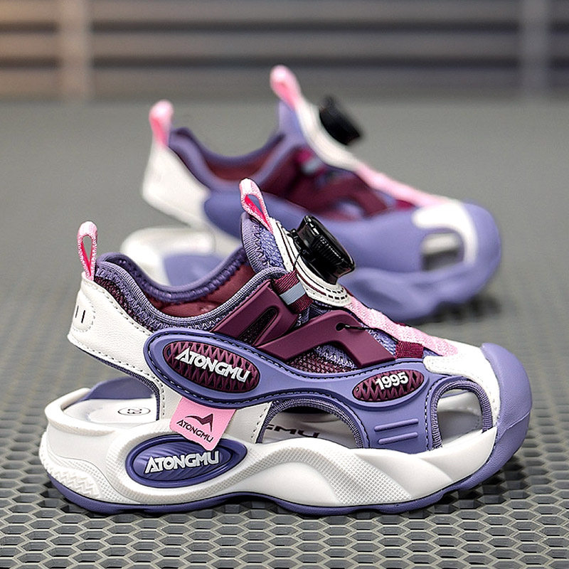 Children's Sandals for Boys 2026 Summer New Style Boys' Soft-Soled Non-Slip Wading Beach Shoes for Older Kidsren with Mesh Surface Sandals — 1