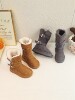 Girls' Snow Boots with Fleece Lining, Children's Long Boots, 2025 New Winter Girls' Warm Cotton Shoes, Princess High-Top Cotton Boots