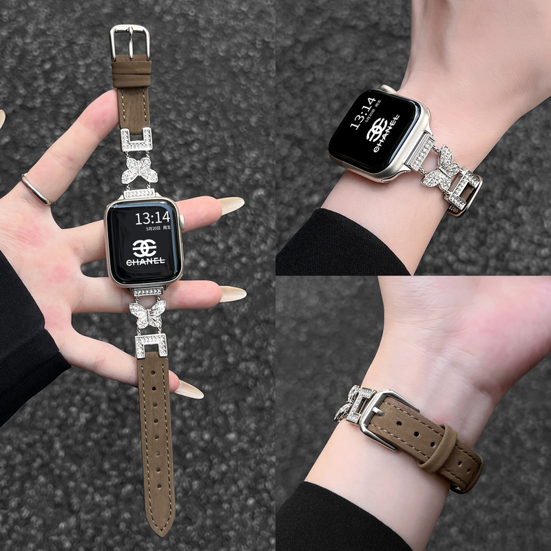 Suitable for Apple Watch Iwatchs11 Watch Strap Women's Leather Series Applewatchs10 Summer Super Nice-Looking S9 Ladies New Product Se3 Watch Strap Unique and Beautiful 8Th Generation Wristband 7 Metal 6 Suitable for Apple Watch Iwatchs11 Watch Strap Women's Leather Series Applewatchs10 Summer Super Nice-Looking S9 Ladies New Product Se3 Watch Strap Unique and Beautiful 8Th Generation Wristband 7 Metal 6