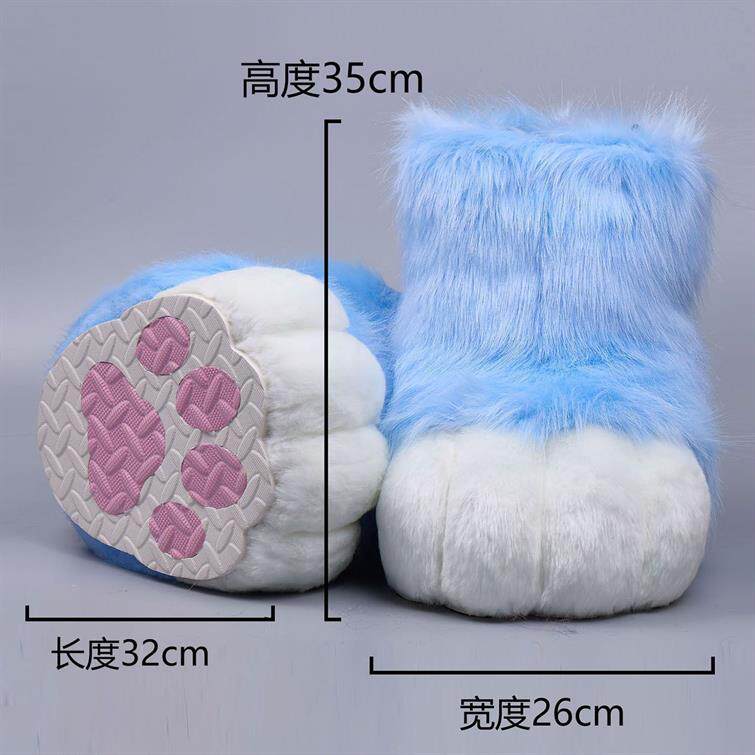 furry福瑞/兽装 兽装成品现货鞋子fursuit可穿戴室内外脚兽爪福瑞兽人装扮接定制