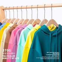 Spring and Autumn heavyweight large terry hooded sweatshirt loose large drop shoulder men and women oversize trendy brand solid color hoodie