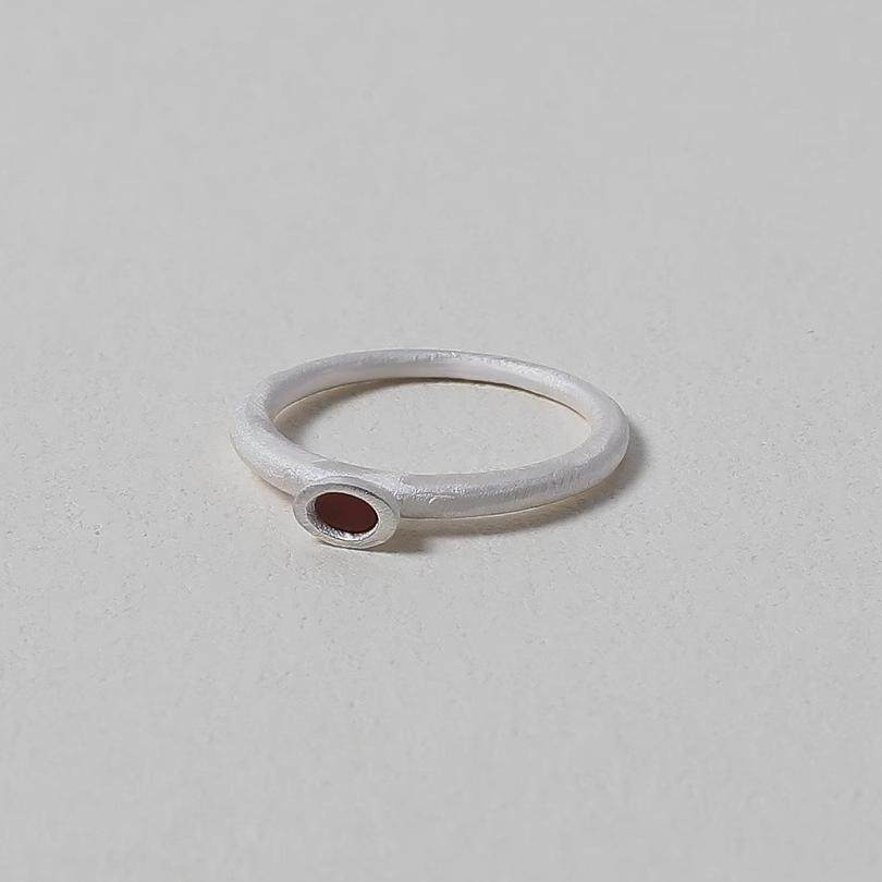 OLIOEACETO sterling silver lake heart ring