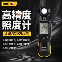 DELIs powerful high-precision illuminance meter multi-light light meter digital display luminance meter lumen tester photometer