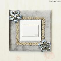 Snap-on adhesive-free simple fabric switch cover wall socket switch sticker decorative 86 type household protective wall sticker